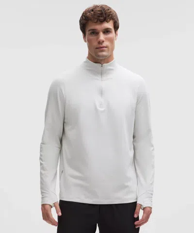 Lululemon Rulu Fleece Half-zip Long-sleeve Shirt In White