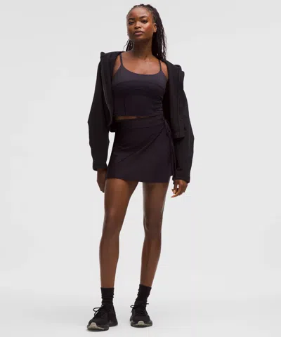 Lululemon Satin Ballet High-rise Wrap Skirt In Black