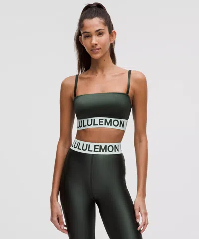 Lululemon Satin Shine Logo Train Bra Light Support, A/b Cup
