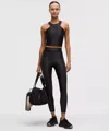 Lululemon Satin Shine Panelled High-rise Tight 25" In Black