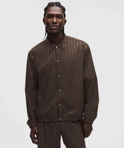 Lululemon Satin Stripe Coaches Jacket In Brown