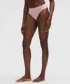 Lululemon Satin Super-high-rise Thong Underwear In Pink