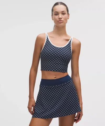 Lululemon Scoop-neck Cutout Tennis Tank Top In Blue