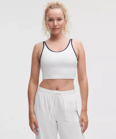 Lululemon Scoop-neck Cutout Tennis Tank Top In White