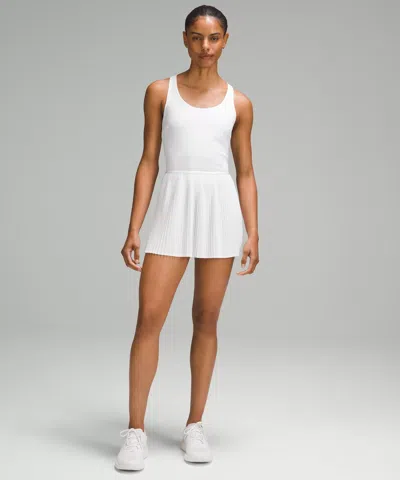 Lululemon Scoop-neck Pleated Tennis Dress In White