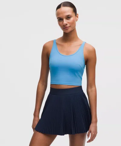 Lululemon Scoop-neck Cutout Tennis Tank Top In Blue