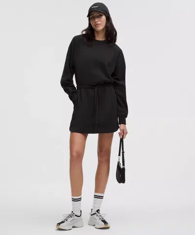 Lululemon Scuba Cinch-waist Mini Dress In Black