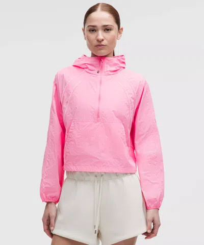 Lululemon Scuba Cropped Anorak In Pink