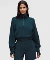 Lululemon Scuba Cropped Funnel-neck Half Zip In Transparent