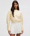 Lululemon Scuba Cropped Relaxed Crewneck In Neutral