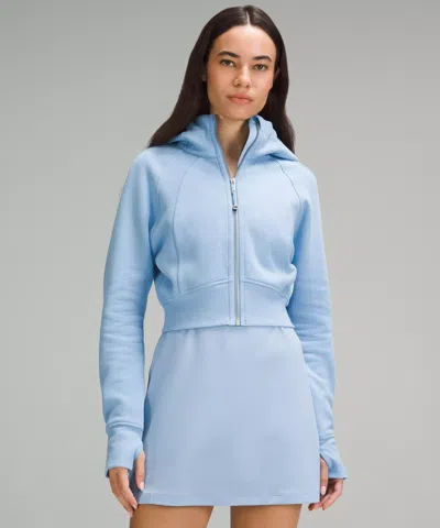 Lululemon Scuba Full-zip Cropped Hoodie In Blue