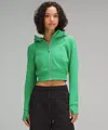 Lululemon Scuba Full-zip Cropped Hoodie In Green