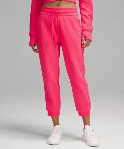 Lululemon Scuba High-rise Cropped Joggers In Pink