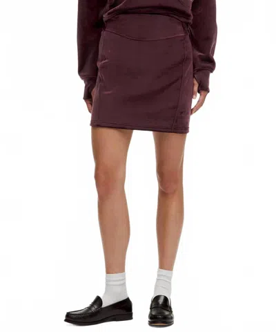 Lululemon Scuba High Rise Mini Skirt In Garnet In Burgundy