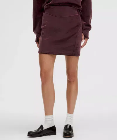 Lululemon Scuba High-rise Mini Skirt Velvet In Brown