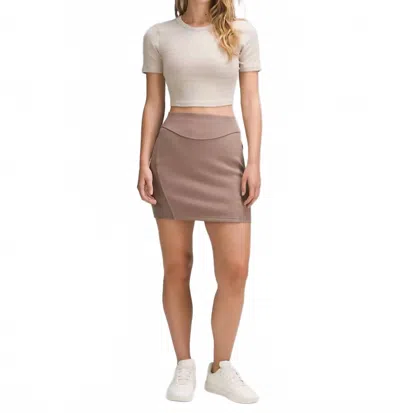 Lululemon Scuba High-rise Mini Skirt In Taupetastic In Brown