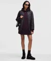 Lululemon Scuba Hooded Sweatshirt Dress In Purple