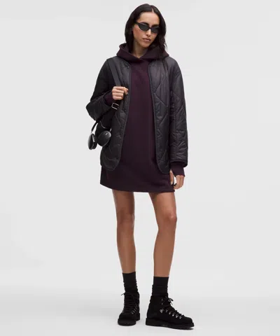 Lululemon Scuba Hooded Sweatshirt Dress In Purple