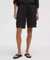 Lululemon Scuba Mid-rise Oversized Cargo Shorts 9" In Black