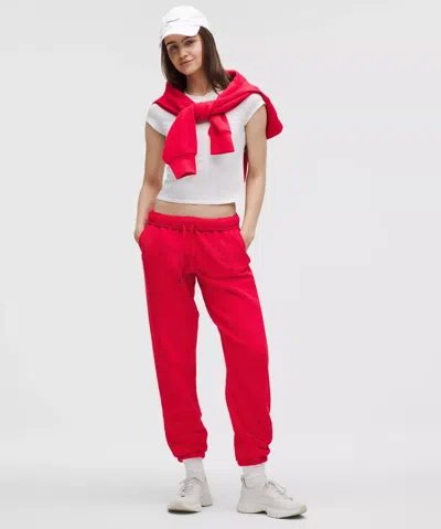 Lululemon Scuba Mid-rise Oversized Jogger In Red