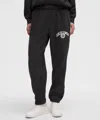 Lululemon Scuba Mid-rise Oversized Joggers Graphic In Burgundy