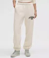 Lululemon Scuba Mid-rise Oversized Joggers Graphic In Neutral