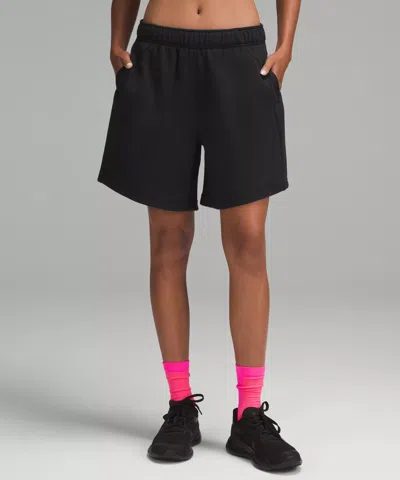 Lululemon Scuba Mid-rise Oversized Short 7" In Black