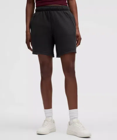 Lululemon Scuba Mid-rise Oversized Shorts 7" In Black