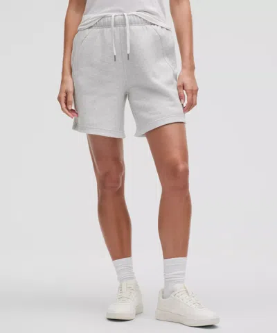 Lululemon Scuba Mid-rise Oversized Short 7" In Gray