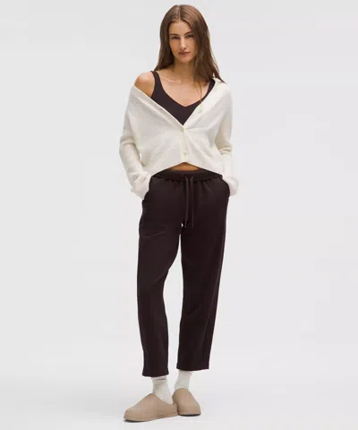 Lululemon Scuba Mid-rise Tapered Pant 7/8 Length In Brown