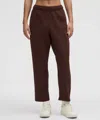 Lululemon Scuba Mid-rise Tapered Pants 7/8 Length In Burgundy