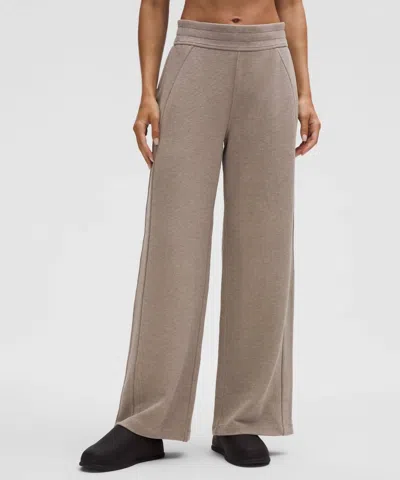 Lululemon Scuba Mid-rise Wide-leg Pant - Plus In Heathered Warm Ash Grey In Neutral