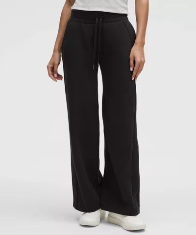Lululemon Scuba Mid-rise Wide-leg Pants Regular In Black