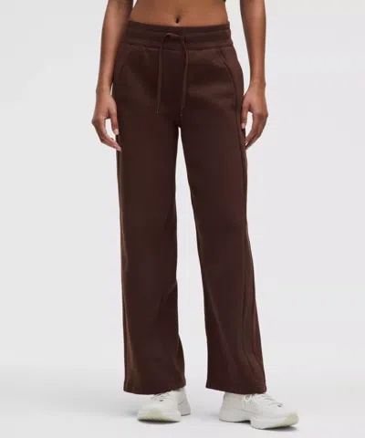 Lululemon Scuba Mid-rise Wide-leg Pants Regular In Burgundy