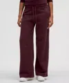Lululemon Scuba Mid-rise Wide-leg Pants Regular In Burgundy