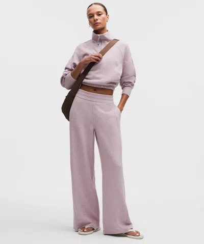 Lululemon Scuba Mid-rise Wide-leg Pant In Pink