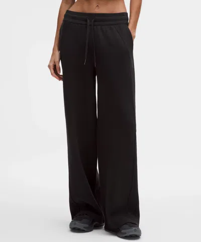 Lululemon Scuba Mid-rise Wide-leg Pant In Black