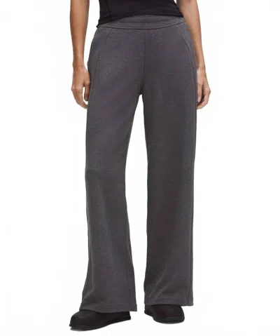 Lululemon Scuba Mid-rise Wide-leg Pant In Heathered Graphite Grey In Multi