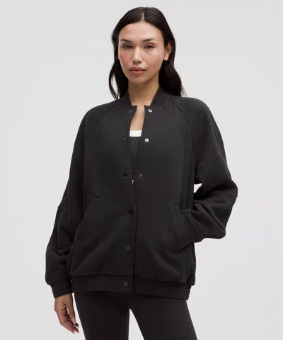 Lululemon Scuba Oversized Collegiate Jacket In Black