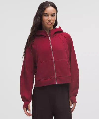 Lululemon Scuba Oversized Full-zip Hoodie In Red