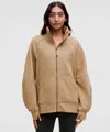Lululemon Scuba Oversized Funnel-neck Full Zip In Neutral