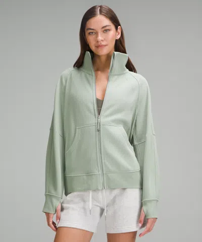 Lululemon Scuba Oversized Funnel-neck Full Zip In Green