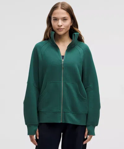 Lululemon Scuba Oversized Funnel-neck Full Zip In Green