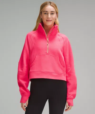 Lululemon Scuba Oversized Funnel-neck Half Zip In Pink