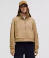 Lululemon Scuba Oversized Funnel-neck Half Zip In Brown