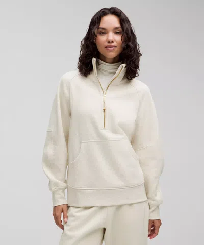 Lululemon Scuba Oversized Funnel-neck Half Zip Long In Neutral