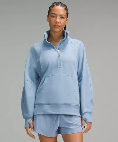 Lululemon Scuba Oversized Funnel-neck Half Zip In Blue