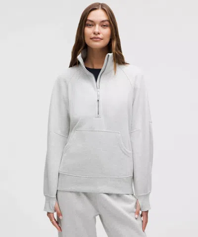 Lululemon Scuba Oversized Funnel-neck Half Zip Long In Gray