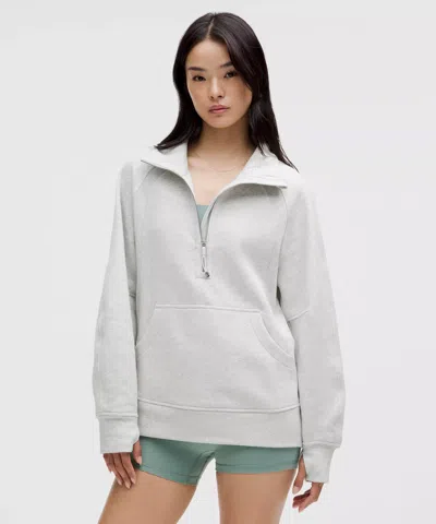 Lululemon Scuba Oversized Funnel-neck Half Zip Long In Gray