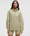 Lululemon Scuba Oversized Funnel-neck Half Zip Long In Green